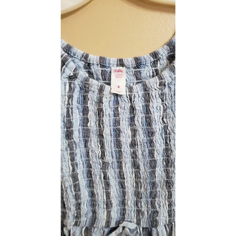 Justice Striped Jumpsuit